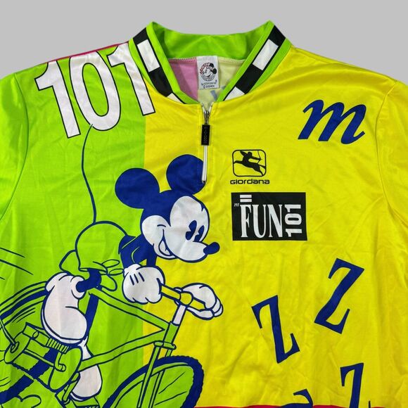 Vintage Giordana Cycling Jersey Mens 3XL Disney Mickey Mouse Fun 101 90s